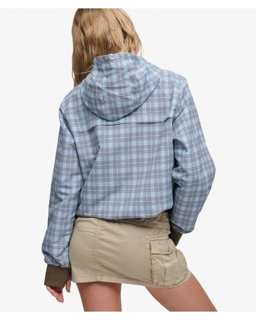 Superdry Blue Bench X & Co Bench Hooded Shell Zip Jacket