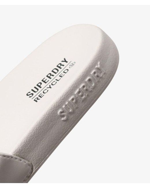 Superdry Code Core Badslippers in het White