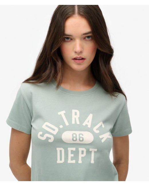 Superdry Gray & Co Athletic Graphic Fitted T-shirt