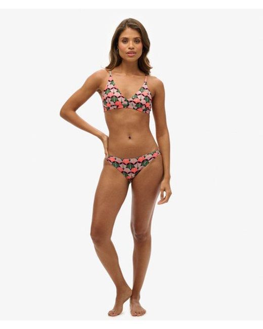 Bas de bikini classique imprimé Superdry en coloris Orange