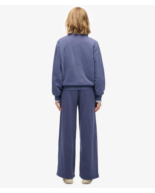 Superdry Blue & Co Athletic Essentials Logo Garment Dyed joggers