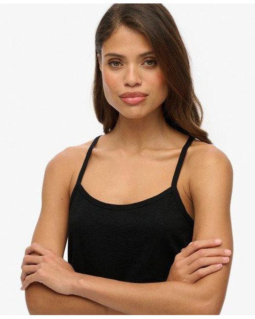 Superdry Studios-hemd Met Bandjes in het Black
