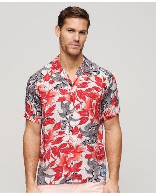 Chemise hawaiian resort Superdry pour homme en coloris Red