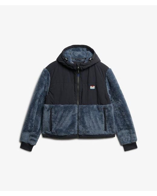 Superdry Black Super Soft Hybrid Full Zip Jacket