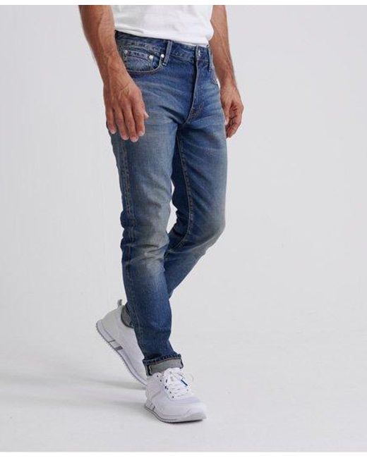Superdry Blue Edit Tyler Slim Jeans Gillespie Dark Fade for men