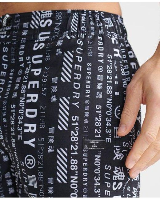 Superdry Blue Sport 21 All Over Print Board Shorts Aop for men