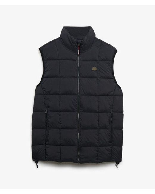 Superdry Gray & Co Box Quilt Fuji Lite Gilet for men
