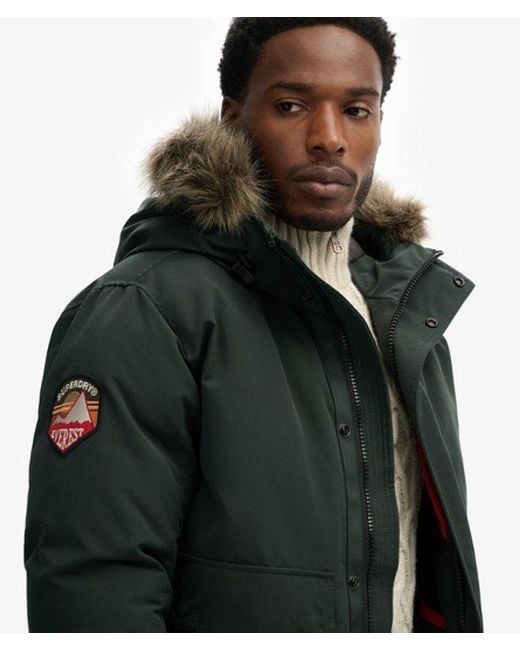 Superdry Green & Co Everest Faux Fur Bomber Jacket for men