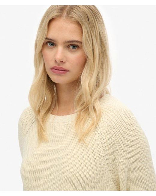 Superdry Natural & Co Relaxed Ribbed Knitted Jumper