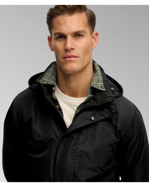 Superdry Shell Jas Met Capuchon in het Black voor heren