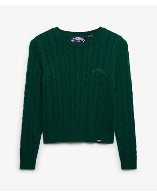 Superdry Green & Co Essentials Slim Cable Jumper