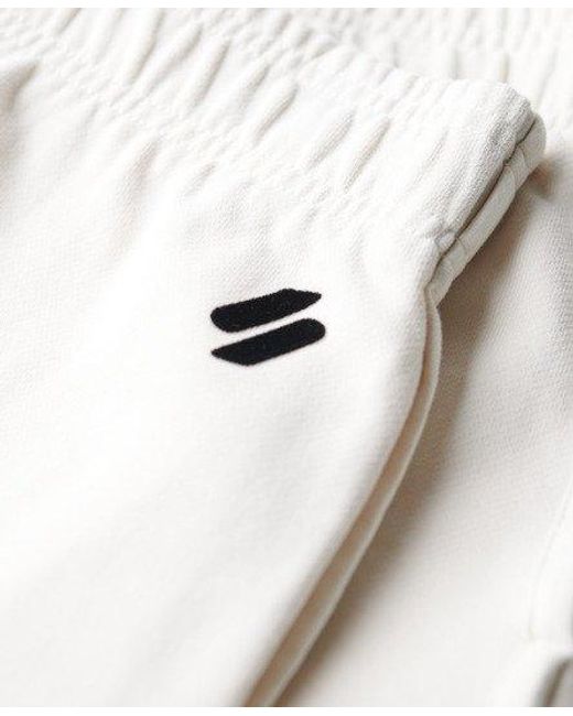Superdry White Sportswear Logo Racer Shorts