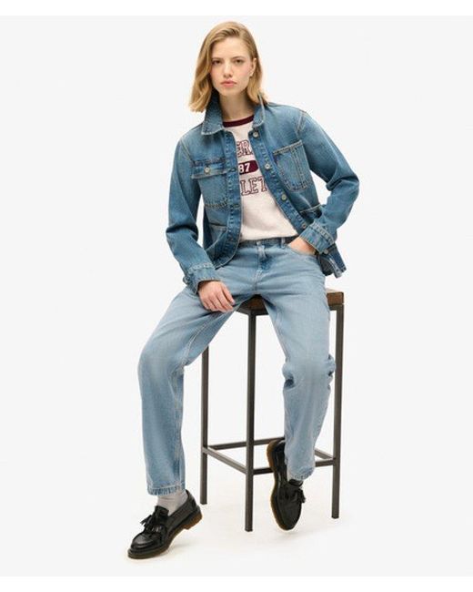 Superdry White Athletic Essentials Ringer Fitted Crew Neck T-shirt