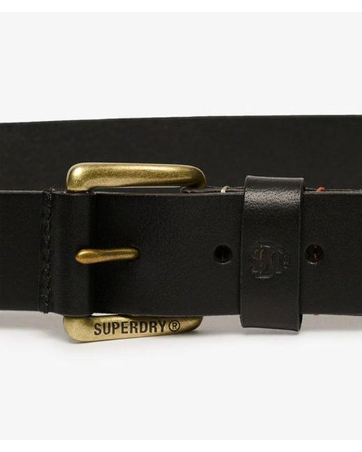 Superdry Black & Co Classic Leather Belt for men