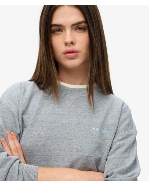 Superdry Gray & Co Essential Logo Overdyed Sweatshirt