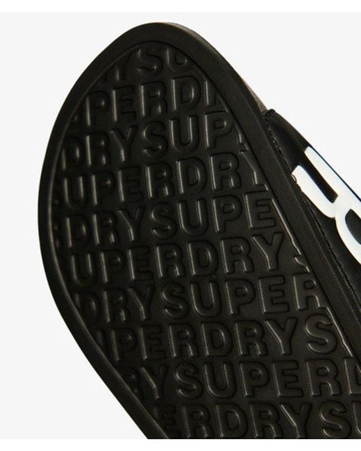 Superdry Black Core Pool Sliders