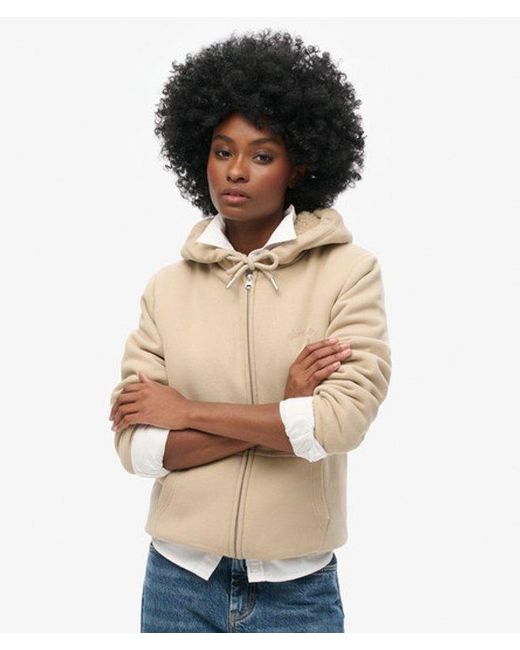 Superdry Natural & Co Borg Lined Zip Hoodie