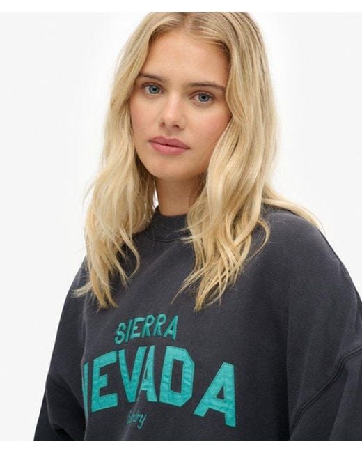 Superdry Gray & Co Outdoor Location Loose Crew Sweatshirt