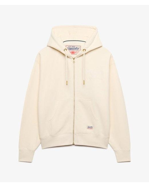 Superdry Natural & Co Luxe Casual Zip Hoodie