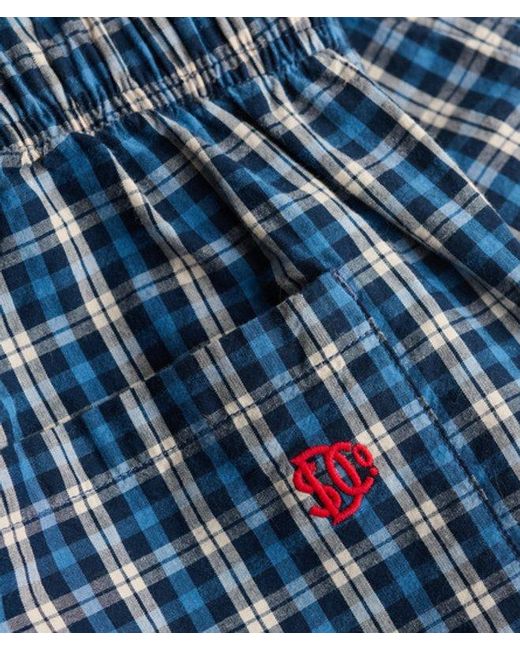 Superdry Red & Co Mini Check Cotton Shorts