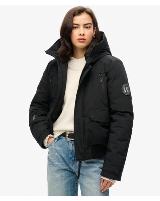 Superdry Black & Co Classic Logo Badge City Padded Bomber Jacket