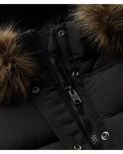 Superdry Black & Co Everest Slim Fit Hooded Bomber Jacket