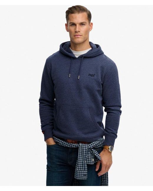 Superdry Blue & Co Essential Logo Hoodie for men