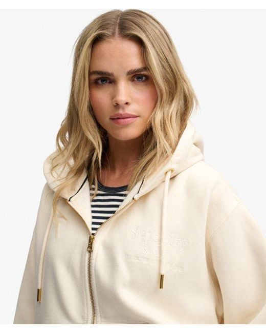 Superdry Natural & Co Luxe Casual Zip Hoodie