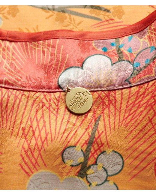 Superdry Orange & Co Mandarin Jacquard Top