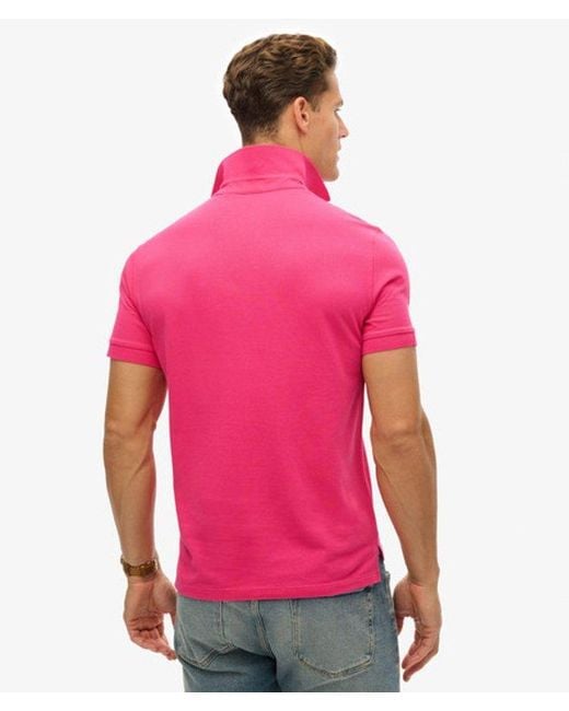 Superdry Pink & Co City Pique Polo Shirt for men