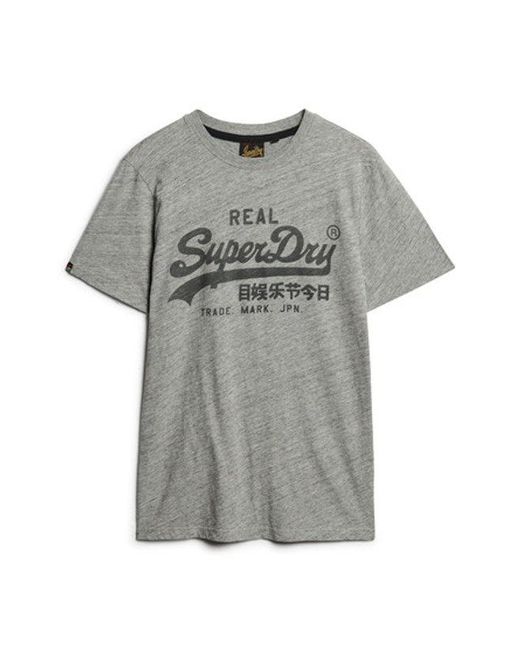 Superdry Gray & Co Classic Vintage Logo T-shirt for men