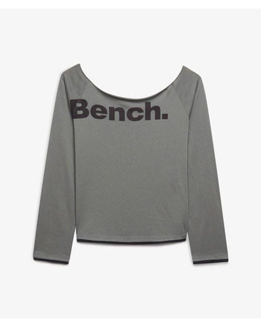 Superdry Gray Bench X & Co Bench Fitted Long Sleeve Layer Top