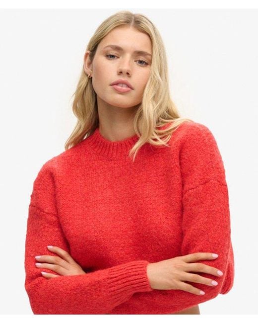 Superdry & Co Vintage Textured Crop Knit Jumper