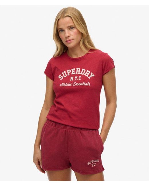 Superdry Red & Co Athletic Essential Slub T-shirt