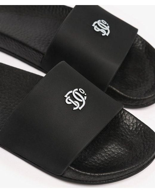 Superdry Black & Co . Pool Sliders for men