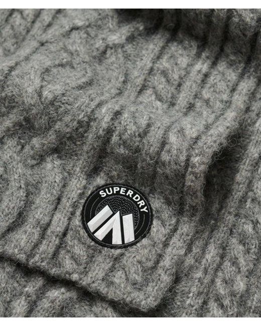 Superdry Gray & Co Cable Luxe Knit Scarf