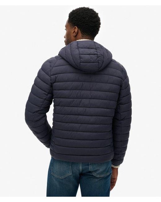 Superdry Blue Hooded Fuji Lite Jacket for men