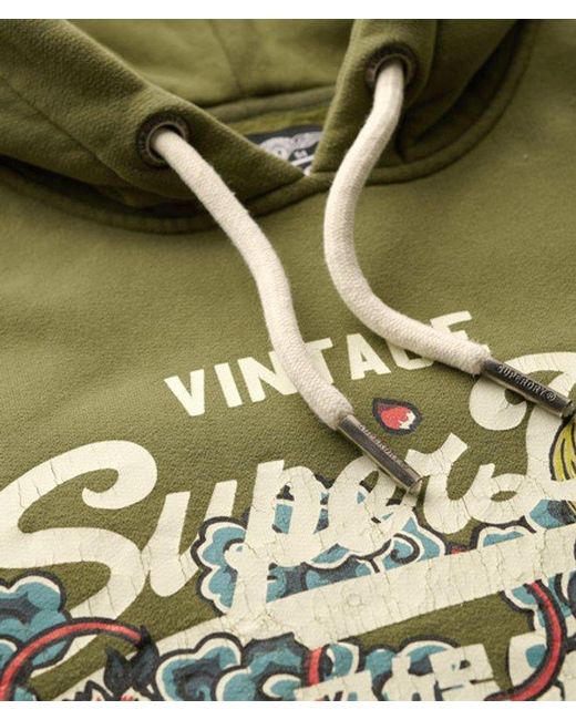 Superdry Green & Co Tokyo Vintage Logo Graphic Hoodie for men