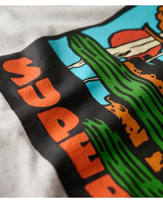 Superdry Green & Co Travel Postcard Graphic T-shirt for men