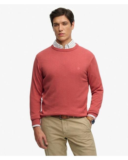 Superdry Red & Co Essentials Cotton Jumper for men