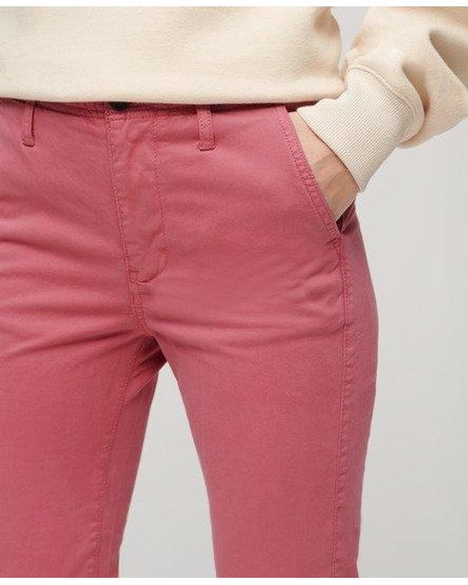 Superdry Pink Mid Rise Chino