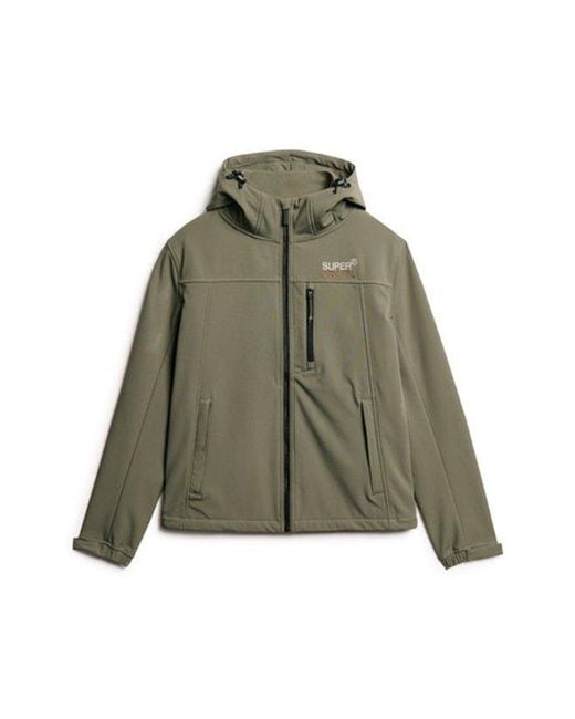 Superdry Green & Co Hooded Ripstop Softshell Trekker Jacket for men