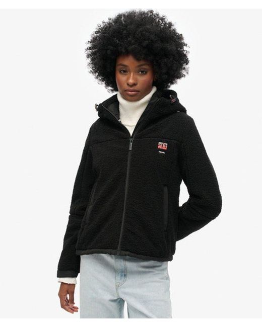 Superdry Black & Co Sherpa Fleece Trekker Jacket