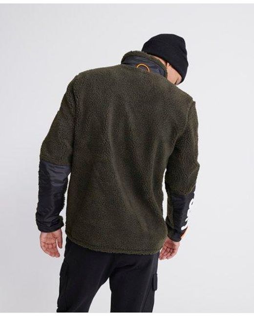 Superdry Black Celsius Sherpa Track Top for men