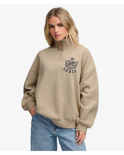 Superdry Natural & Co Country Club Half Zip Sweatshirt