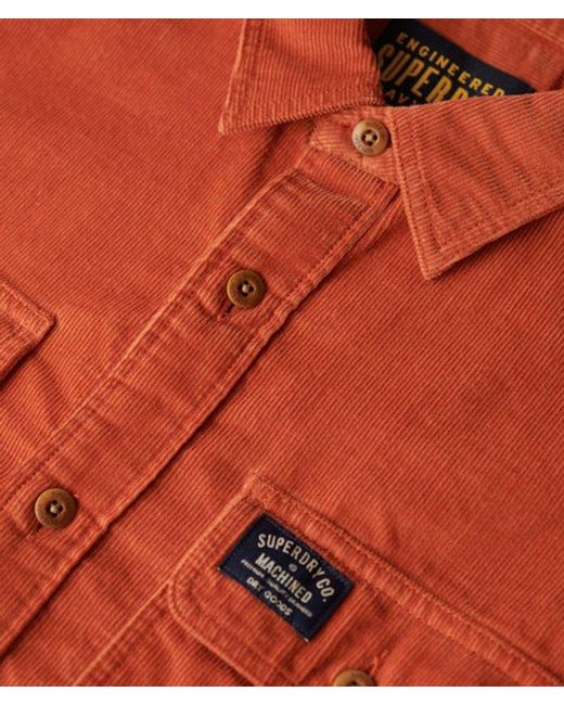Superdry Red & Co Trailsman Relaxed Fit Corduroy Shirt for men
