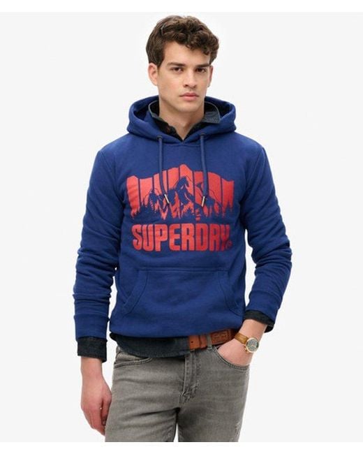 Superdry Blue Mountain Hoodie for men