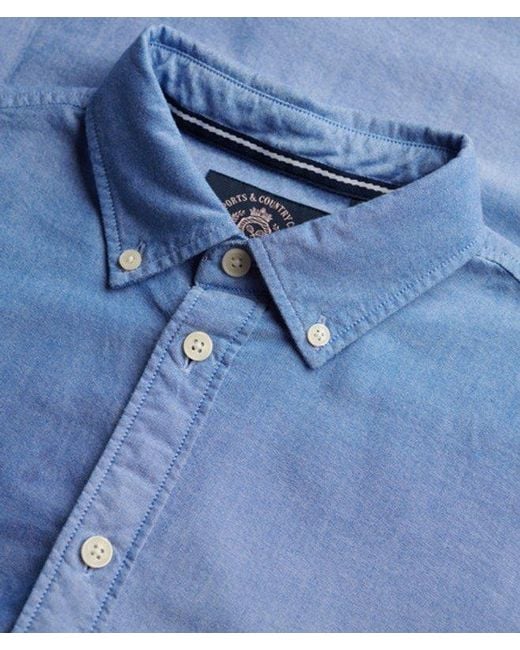 Superdry Blue & Co Slim Oxford Long Sleeve Shirt
