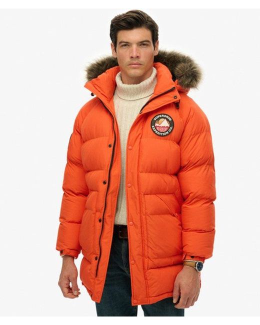 Superdry Orange & Co Everest Long Baffled Parka for men