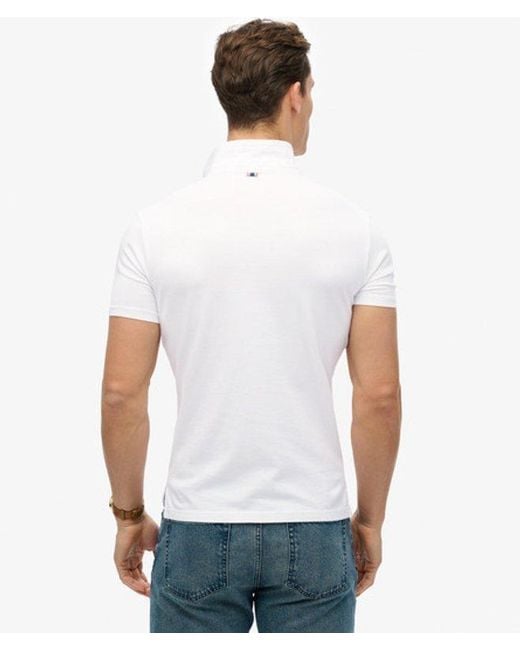 Superdry White & Co Essential Jersey Polo Top for men
